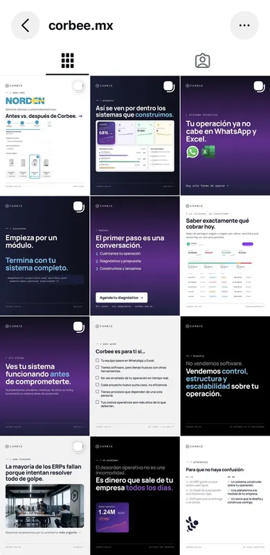 Perfil de Instagram de Corbee