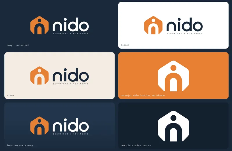 Logotipo de Nido y sus versiones
