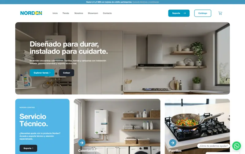 Portada del sitio de Norden